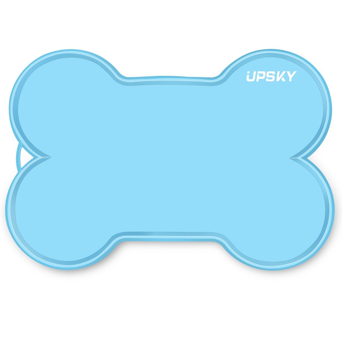 UPSKY Non-Slip, Waterproof Silicone Bone-Shaped Dog & Cat Placemat, Large: 22 x 16-in