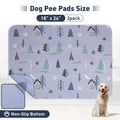 UPSKY Washable Super Absorbent Waterproof Leakproof Anti-Slip Dog Pee Pads, 2 count, Grey, 18 × 24-in