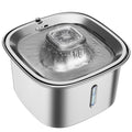 UPSKY Cat Fountain Stainless Steel 100 oz/3 L Cat Fountain Suitable for Drinking Pet Fountain Suitable for Cats Indoor Metal Automatic Dog Water Dispenser Cat Feeding with Water Level Window
