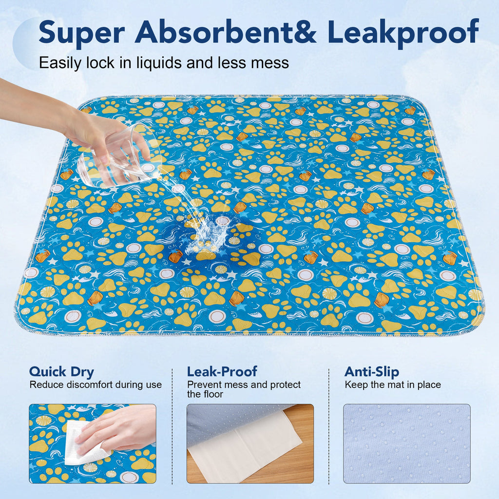 UPSKY Washable Reusable Super Absorbent Waterproof Dog Pee Pads, 2 count