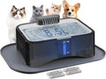 UPSKY Cat Water Fountain, 2.25Gal/8.5L Large Capacity Pet Water Dispenser, Ultra Quiet 304 Stainless Steel Drinking Tray for Large Cats, Dogs & Multi-Pet Indoor Use, Anti-Clog Pump with 4 Filters