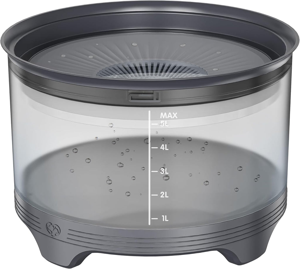 UPSKY 5.5L Dog Water Bowl,186oz Large Capacity, No Spill Anti-Slip Slow Drinking Pet Feeder for Messy Drinkers