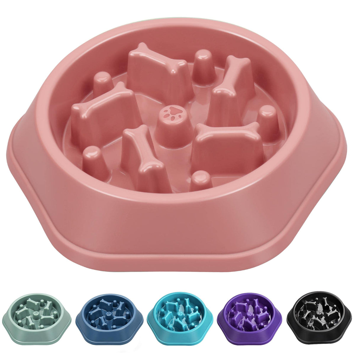 UPSKY Slow Feeder Dog Bowl Anti-Chocking Slower Feeding Pet Puzzle Bowls, Interactive Bloat Stop Dog Food Dishes Non-Slide Dogs Lick Treat for Small Medium