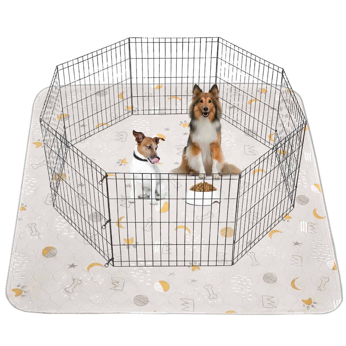UPSKY Washable Pee Pads for Dogs 2 Pack 41”x 41” Reusable Puppy Pads Waterproof Pet Training Pads, Non-Slip Dog Mats Fast Absorbent Whelping Pads for Playpen, Potty, Crate, Bed