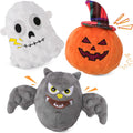 UPSKY Halloween Dog Toys Set, Plush Dog Squeaky Toys with Crinkle Paper for Small Medium Dog, 3 Pack Interactive Dog Chew Toys with Clean Teeth, Stuffed Puppy Toys to Keep Them Busy