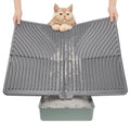 UPSKY Cat Litter Mat, Large Kitty Litter Trapping Mat Soft on Kitty Paws, Litter Box Mat Keep Floor Clean, 31" x 24" Waterproof and Washable Cat Litter Catcher Pad for Scatter Control