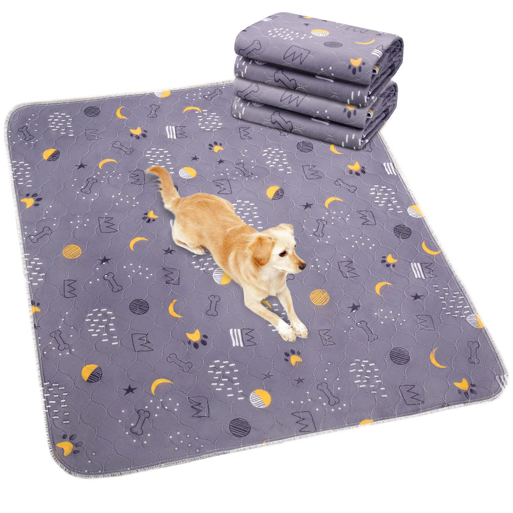 UPSKY Washable Pee Pads for Dogs 4 Pack 18” x 24” Reusable Puppy Pads Waterproof Pet Training Pads, Non-Slip Dog Mats Fast Absorbent Whelping Pads for Playpen, Potty, Crate, Bed