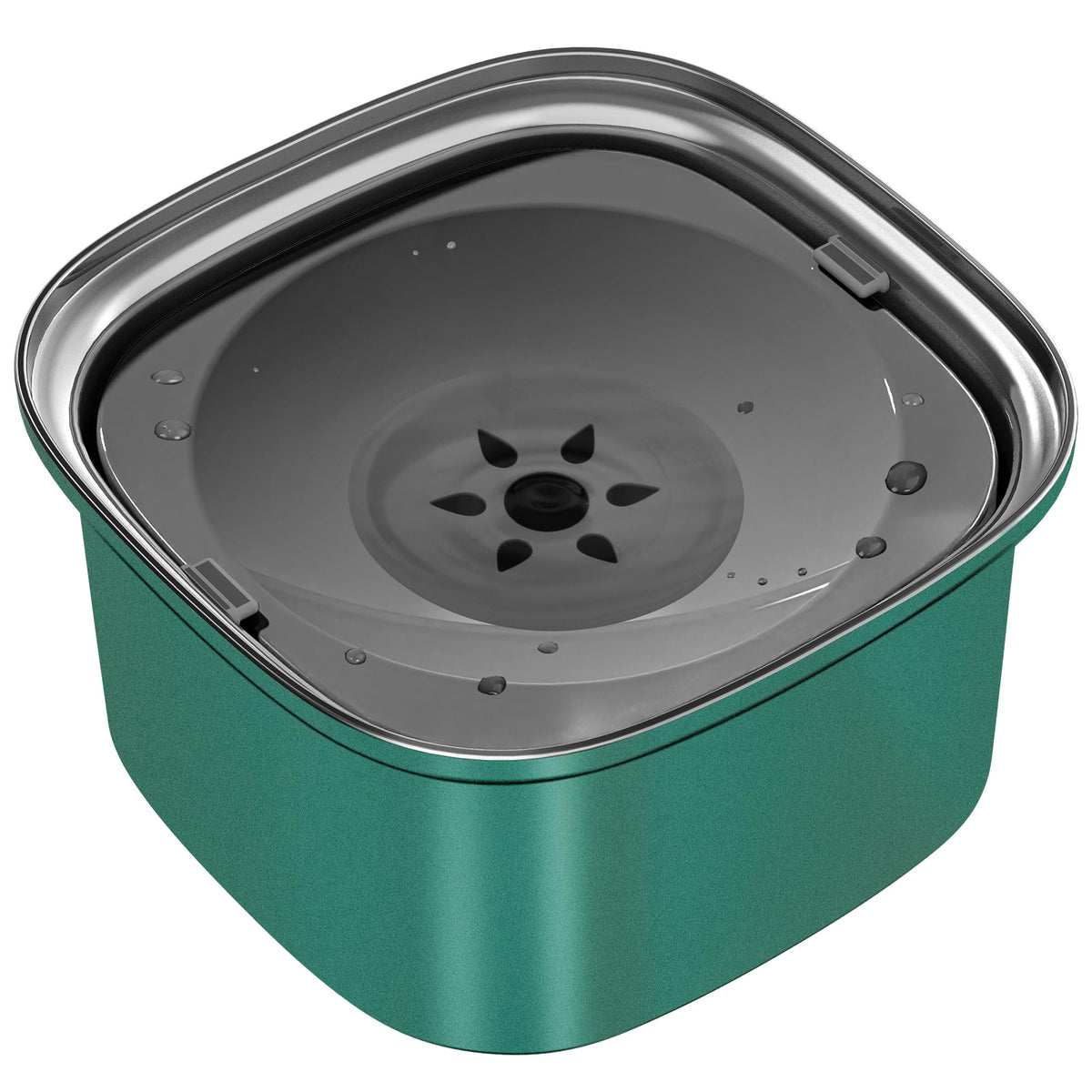 UPSKY 3L Dog Water Bowl 101oz Stainless Steel Dog Bowl No Spill Large Capacity Dog Food Water Bowl Slow Water Feeder, Spill Proof Pet Water Dispenser Vehicle Carried Travel Water Bowl