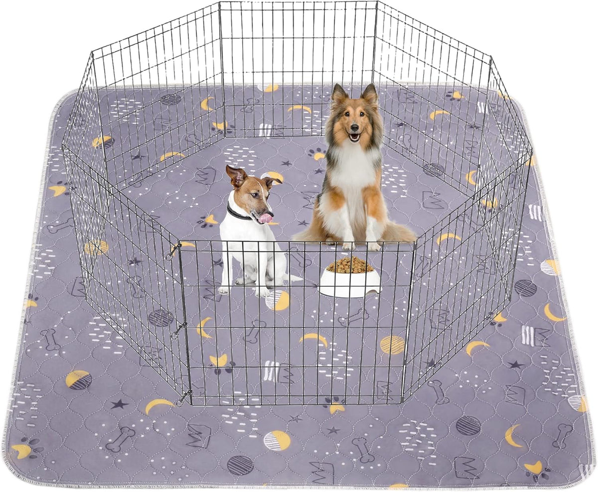 UPSKY Washable Pee Pads for Dogs 1 Pack 72” x 72” Reusable Puppy Pads Waterproof Pet Training Pads, Non-Slip Dog Mats Fast Absorbent Whelping Pads for Playpen, Potty, Crate, Bed
