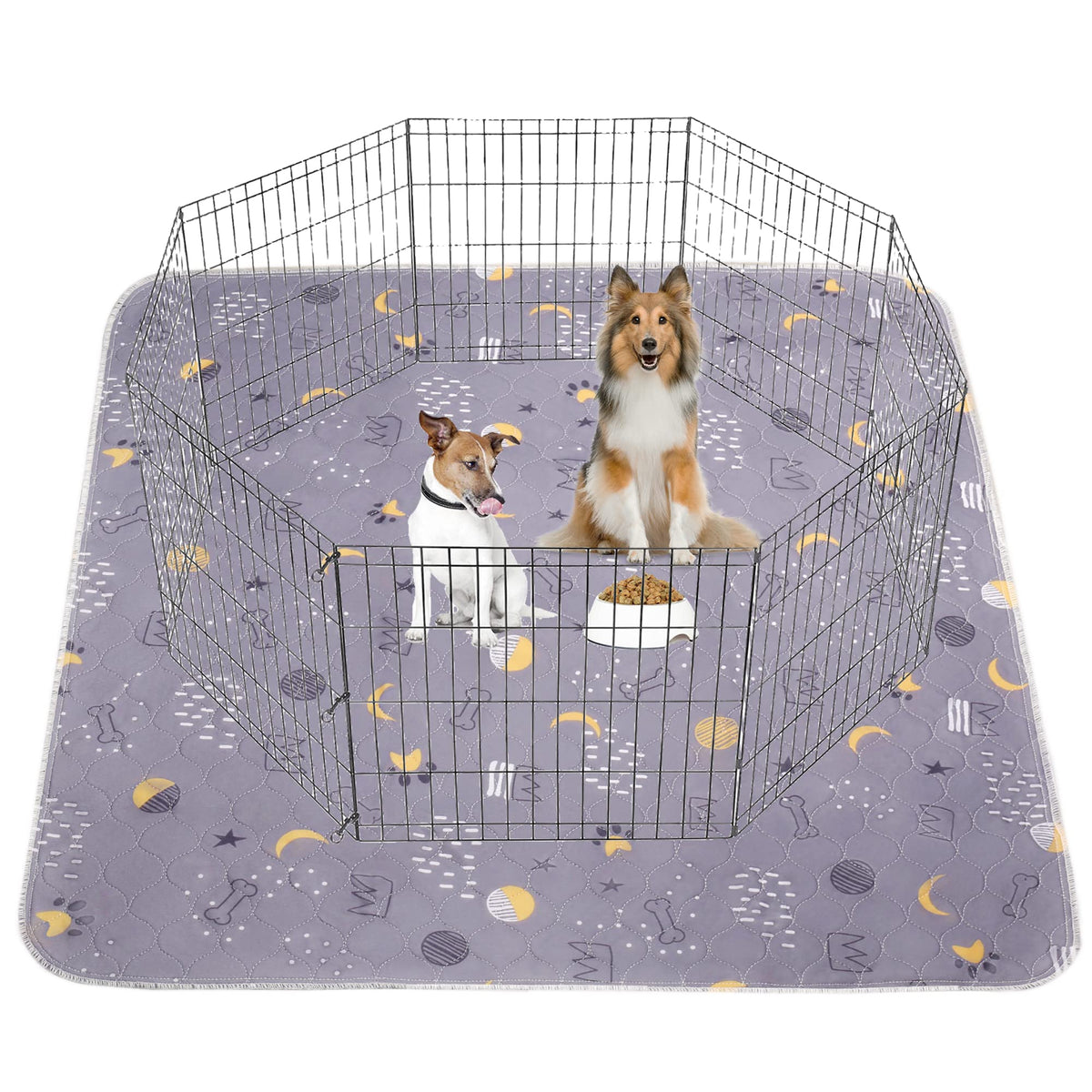 UPSKY Washable Pee Pads for Dogs 4 Pack 18” x 24” Reusable Puppy Pads Waterproof Pet Training Pads, Non-Slip Dog Mats Fast Absorbent Whelping Pads for Playpen, Potty, Crate, Bed