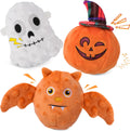 UPSKY Halloween Dog Toys Set, Plush Dog Squeaky Toys with Crinkle Paper for Small Medium Dog, 3 Pack Interactive Dog Chew Toys with Clean Teeth, Stuffed Puppy Toys to Keep Them Busy
